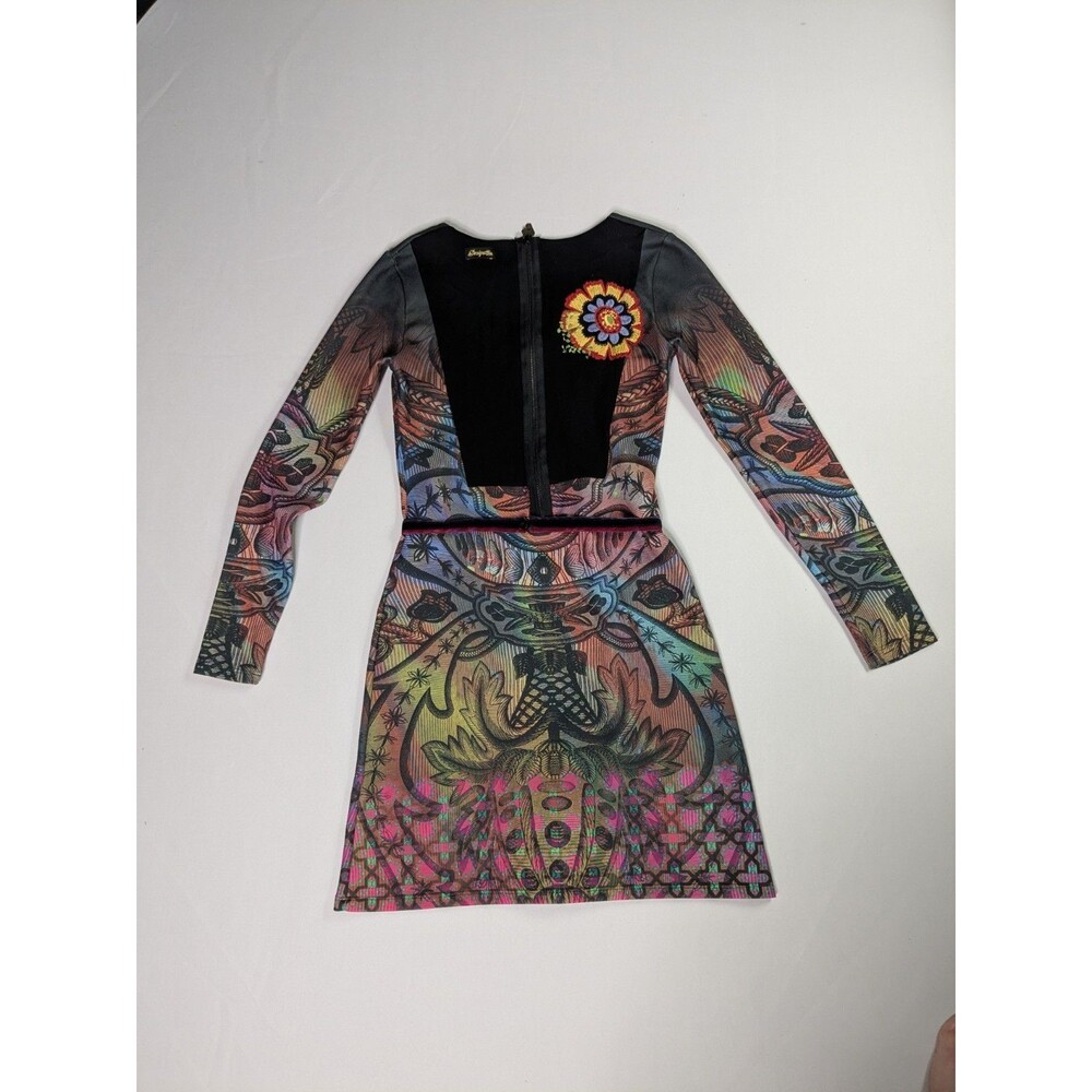 Desigual Tenfort Ponte Bohemian Dress Womens Multicolor Boho Grunge MiniSmall - Picture 8 of 16